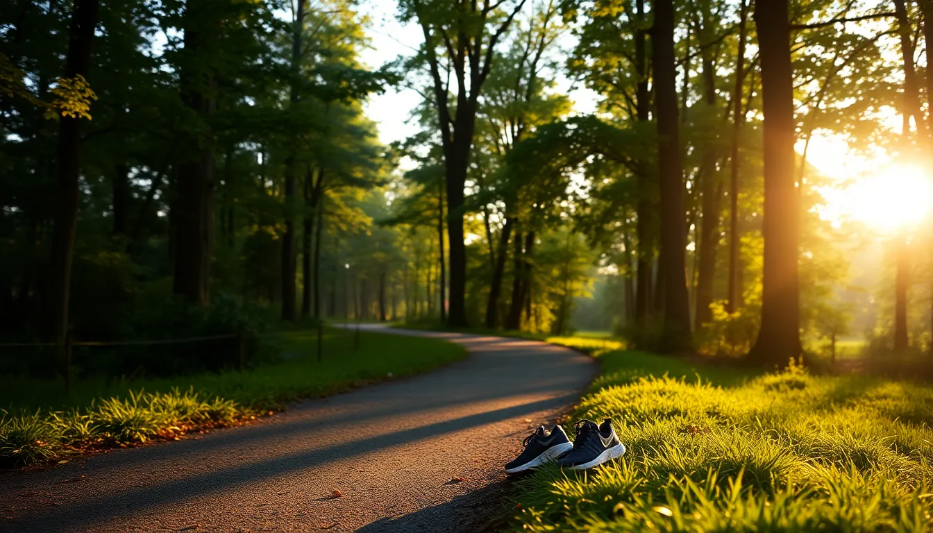 활기차게 조깅하는 사람들의 모습