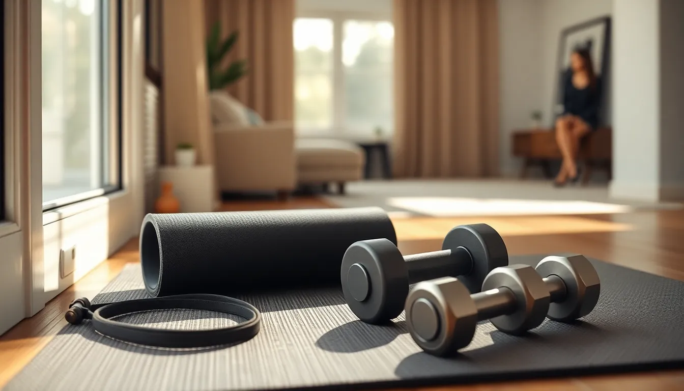 스쿼트 머신을 활용하여 운동하는 모습