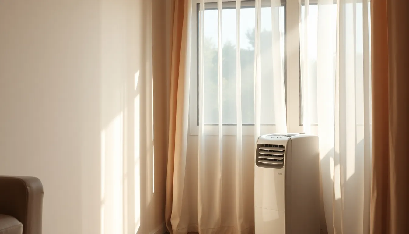 시원한 에어컨 바람을 맞으며 운동하는 사람