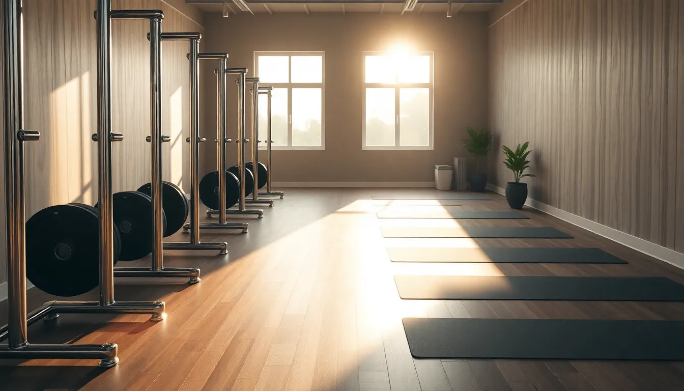 2025년 헬스장에서 스마트 기기를 활용하여 운동하는 사람