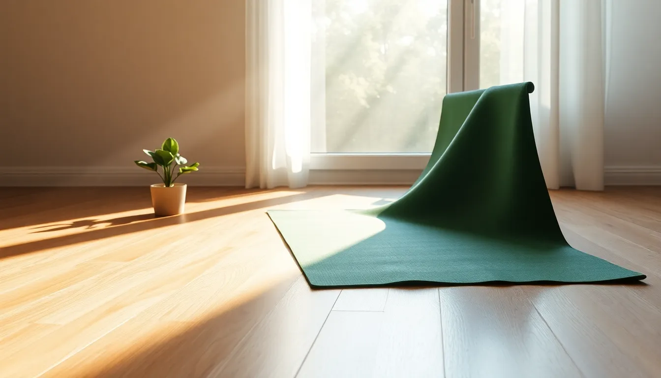 홈트레이닝을 하는 여성의 이미지