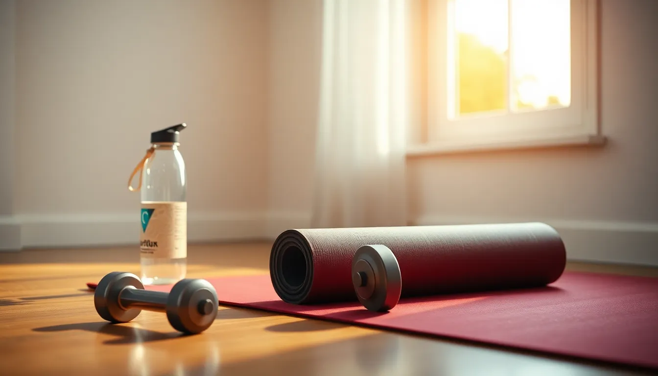 다양한 홈트레이닝 장비들이 갖춰진 깔끔한 홈짐 공간