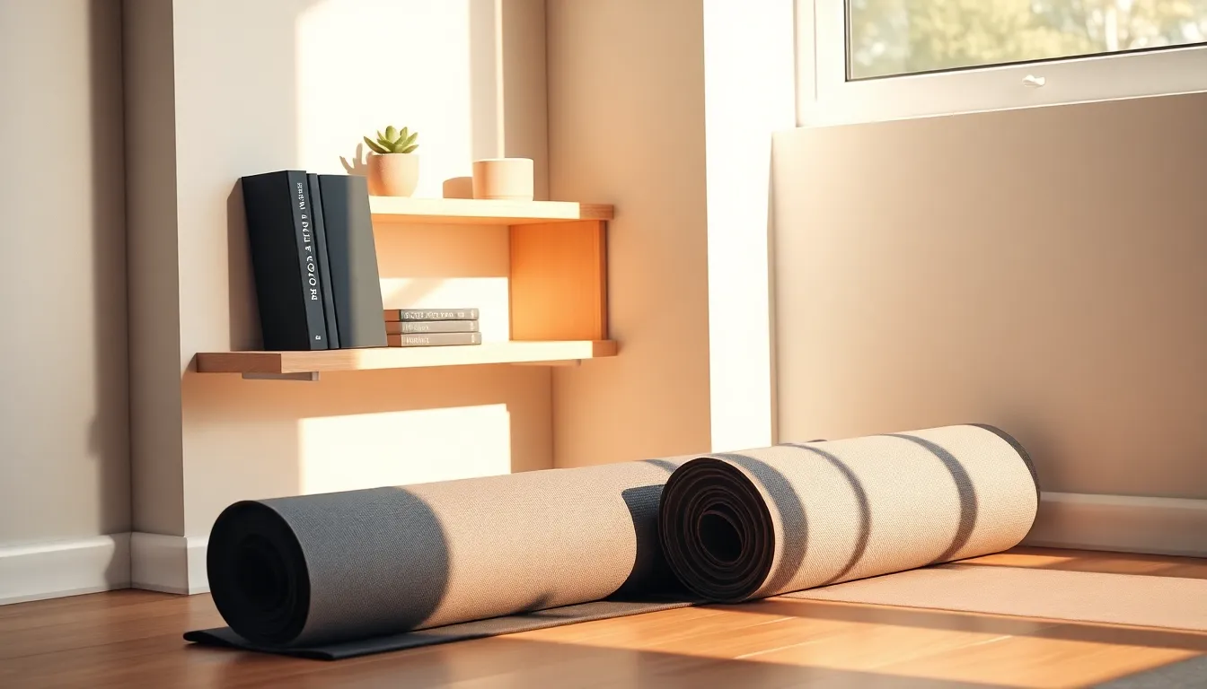 층간소음 방지 매트 위에서 홈트레이닝을 하는 사람의 모습