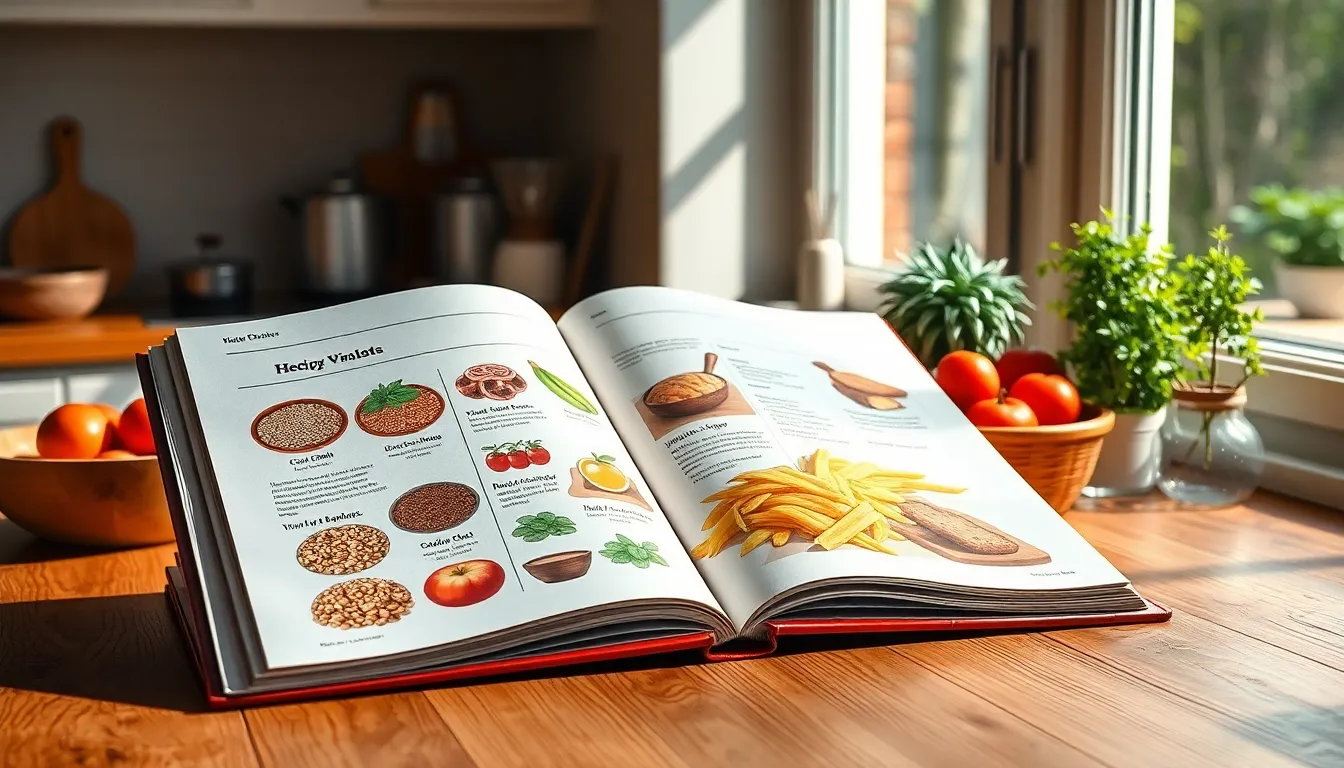 건강한 식재료가 놓인 주방 풍경