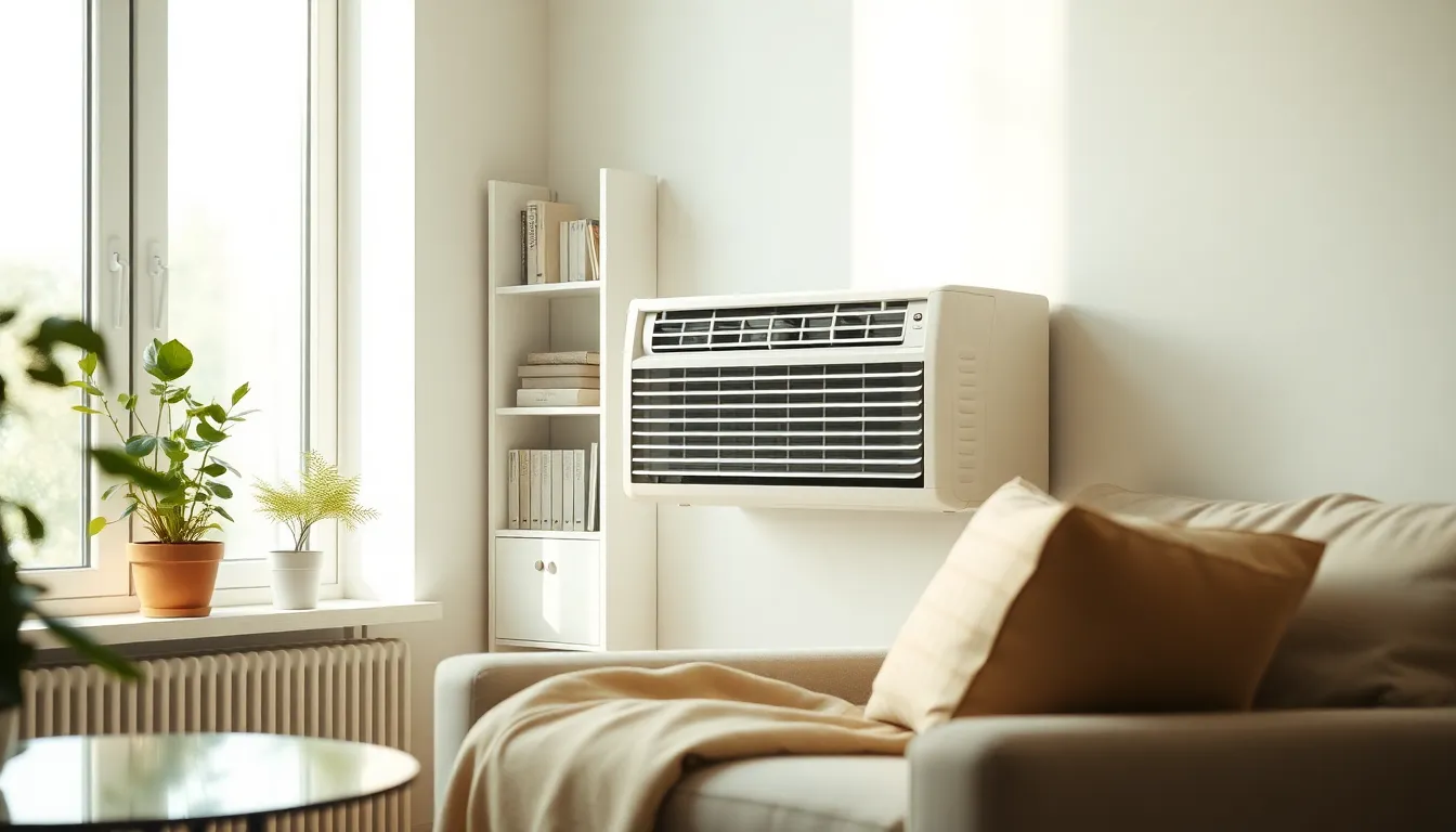 시원하고 쾌적한 실내에서 노트북을 사용하는 1인 가구 모습