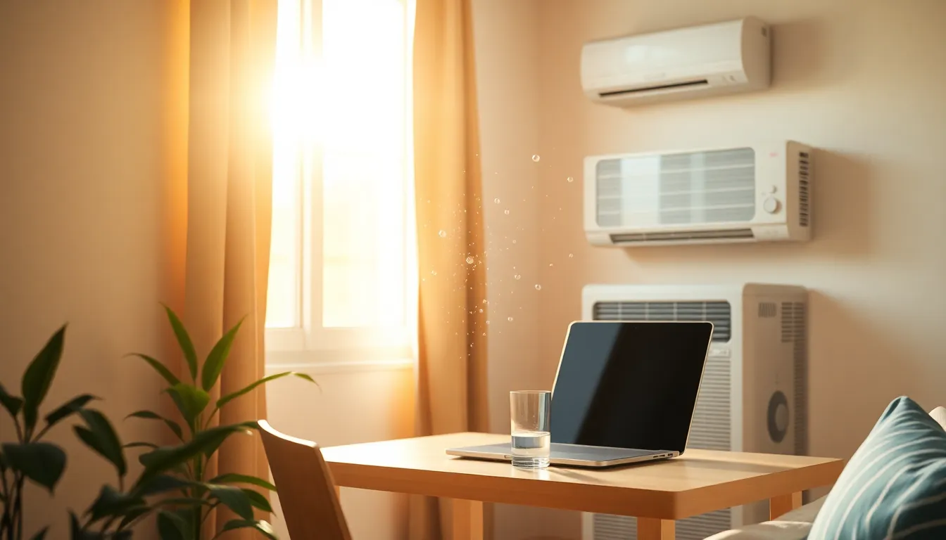 1인 가구 에어컨 절약과 피트니스 시너지를 보여주는 이미지