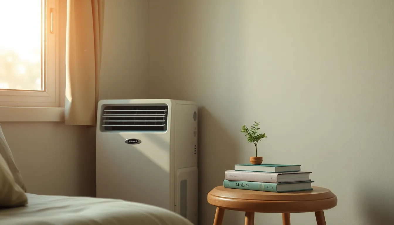 원룸에 설치된 벽걸이 에어컨